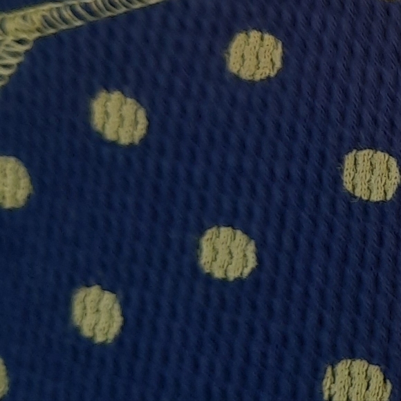 Victoria's secret navy gold polka dot top sweater sz XS *G - Picture 4 of 7